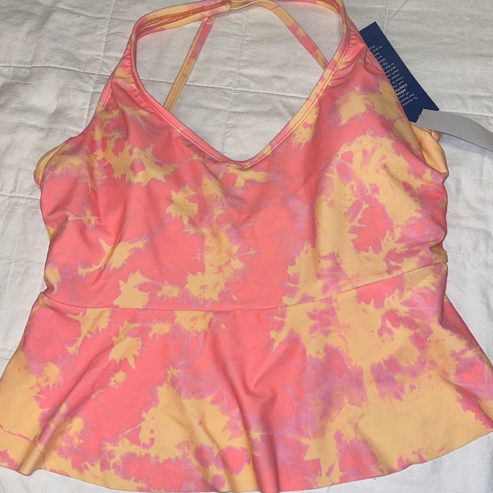 Aqua Couture Halter Swim Top only Large